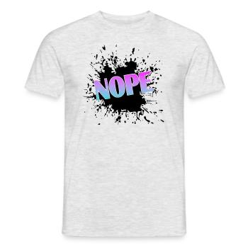 Nope - Männer T-Shirt - Grau meliert - Vorne - AI Model Male 178 dark (178cm)