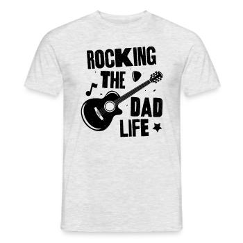 Faire basculer la vie de papa - T-shirt homme - gris chiné - Devant - AI Model Male 178 dark (178cm)