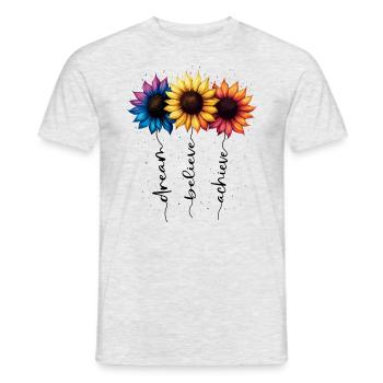 Summer Flowers Flower Inspiration Motivational Saying - Men's T-Shirt - heather grey - Front - AI Model Male 178 dark (178cm)