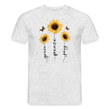 Fleurs d’été Fleur Inspiration Dicton de motivation - T-shirt homme - gris chiné - Devant - AI Model Male 178 dark (178cm)