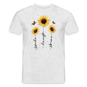 Fleurs d’été Fleur Inspiration Dicton de motivation - T-shirt homme - gris chiné - Devant - AI Model Male 178 dark (178cm)