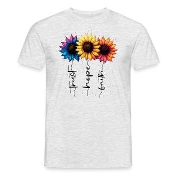 Summer Flowers Flower Inspiration Motivational Saying - Men's T-Shirt - heather grey - Front - AI Model Male 178 dark (178cm)