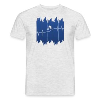 Biken Downhill - Männer T-Shirt - Grau meliert - Vorne - AI Model Male 178 dark (178cm)