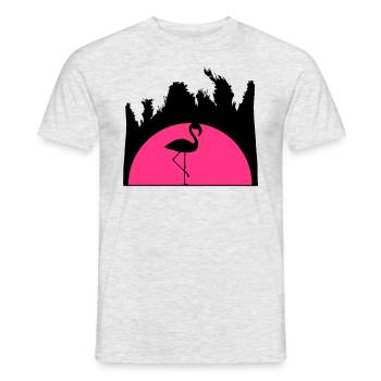 lever de soleil palmiers vacances Miami vacances soleil som - T-shirt homme - gris chiné - Devant - AI Model Male 178 dark (178cm)