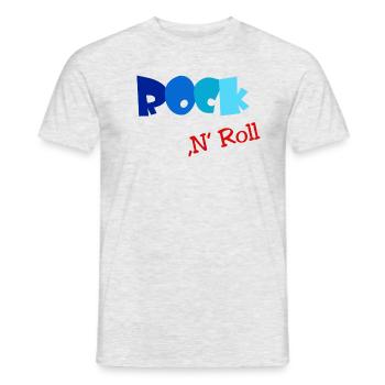 Rock n Roll - Männer T-Shirt - Grau meliert - Vorne - AI Model Male 178 dark (178cm)