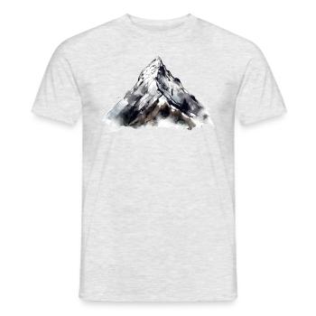 Montagnes - T-shirt homme - gris chiné - Devant - AI Model Male 178 dark (178cm)