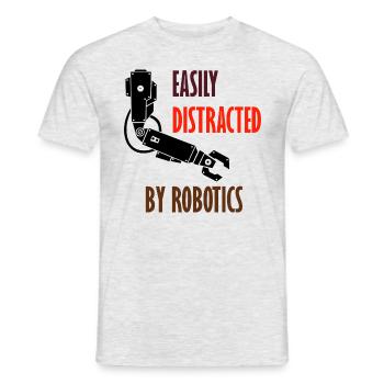 Ingénieur de codage professionnel distrait par les - T-shirt homme - gris chiné - Devant - AI Model Male 178 dark (178cm)