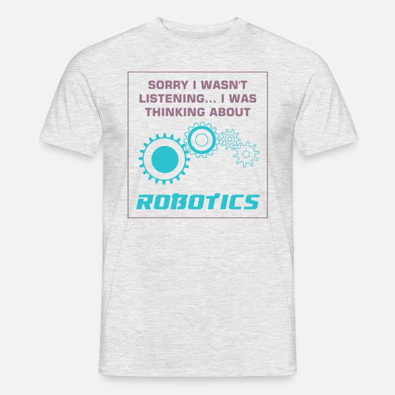 Thinking About Robots Mechanic Engineer - Men's T-Shirt - heather grey