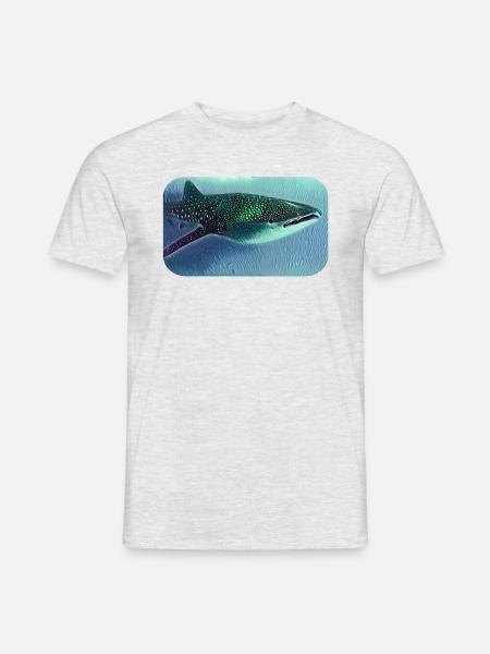 Walhai whale shark - Männer T-Shirt - Grau meliert