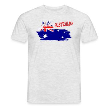 Australia Australien - Männer T-Shirt - Grau meliert - Vorne - AI Model Male 178 dark (178cm)