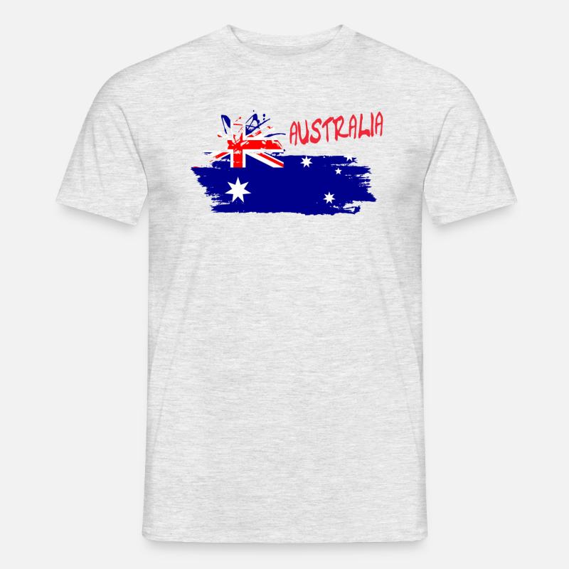 Australien, Down Under - Männer T-Shirt - Grau meliert