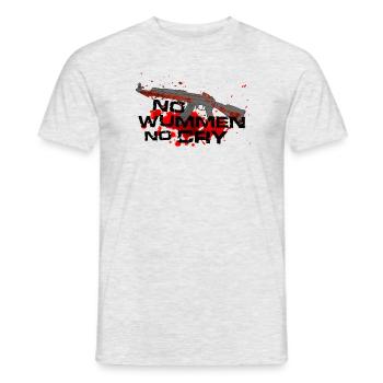 wummen - Männer T-Shirt - Grau meliert - Vorne - AI Model Male 178 dark (178cm)