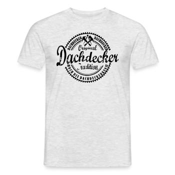 Dachdecker Zunftwappen Handwerk - Männer T-Shirt - Grau meliert - Vorne - AI Model Male 178 dark (178cm)