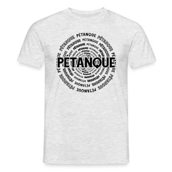 Petanque Boule Ball Outfit pour Bouler Boules - T-shirt homme - gris chiné - Devant - AI Model Male 178 dark (178cm)