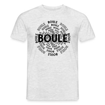Tenue de pétanque boule pour boule bouler - T-shirt homme - gris chiné - Devant - AI Model Male 178 dark (178cm)