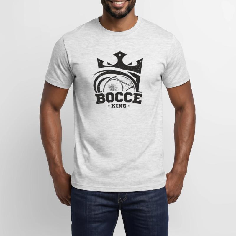 Bocce King Saying Bocce Ball with Jack Bocci Game Men's T-Shirt
