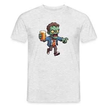 Zombie Halloween - Men's T-Shirt - heather grey - Front - AI Model Male 178 dark (178cm)