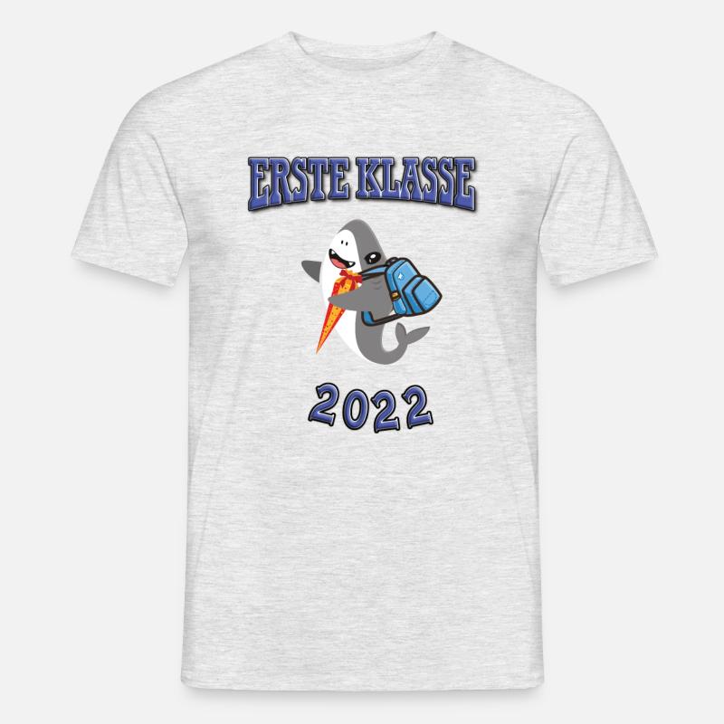 Geschenk zur Einschulung - Männer T-Shirt - Grau meliert