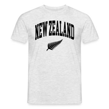Nouvelle-Zélande - T-shirt homme - gris chiné - Devant - AI Model Male 178 dark (178cm)