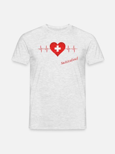 Switzerland Schweiz - Männer T-Shirt - Grau meliert