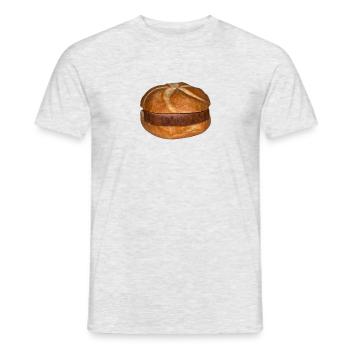Foies de foies leberkas Masque de fromage de foie - T-shirt homme - gris chiné - Devant - AI Model Male 178 dark (178cm)