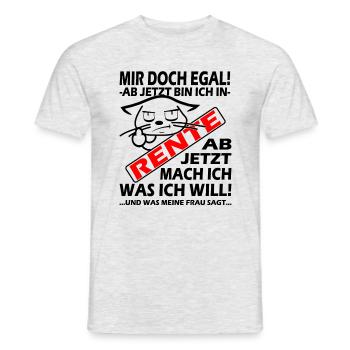 ich bin jetzt in Rente - Rentner - Ruhestand - Männer T-Shirt - Grau meliert - Vorne - AI Model Male 178 dark (178cm)