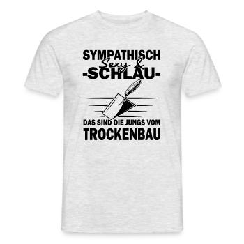 Trockenbau - Innenausbau - Stuckateur - Hausbau - Männer T-Shirt - Grau meliert - Vorne - AI Model Male 178 dark (178cm)