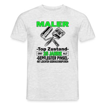 Maler Top Zustand - 25. Geburtstag - Männer T-Shirt - Grau meliert - Vorne - AI Model Male 178 dark (178cm)