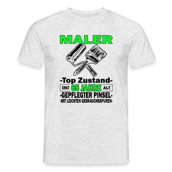 Maler Top Zustand - 65. Geburtstag - Männer T-Shirt - Grau meliert - Vorne - AI Model Male 178 dark (178cm)