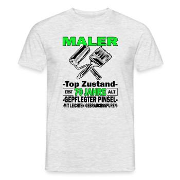 Maler Top Zustand - 70. Geburtstag - Männer T-Shirt - Grau meliert - Vorne - AI Model Male 178 dark (178cm)