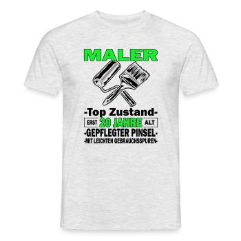 Maler Top Zustand - 20. Geburtstag - Männer T-Shirt - Grau meliert - Vorne - AI Model Male 178 dark (178cm)