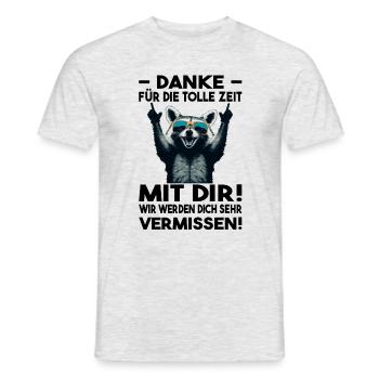 Danke & alles Gute im neuen Job - Jobwechsel - Männer T-Shirt - Grau meliert - Vorne - AI Model Male 178 dark (178cm)