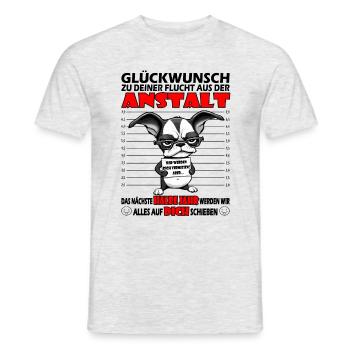 Glückwunsch zur Flucht Verräter - Jobwechsel - Männer T-Shirt - Grau meliert - Vorne - AI Model Male 178 dark (178cm)