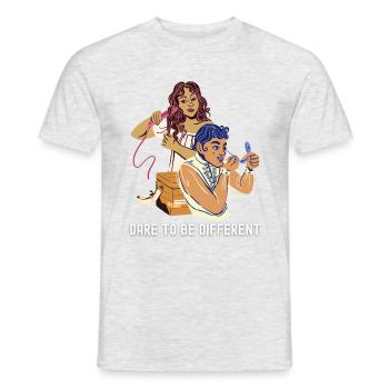 Dare to be different - Men's T-Shirt - heather grey - Front - AI Model Male 178 dark (178cm)