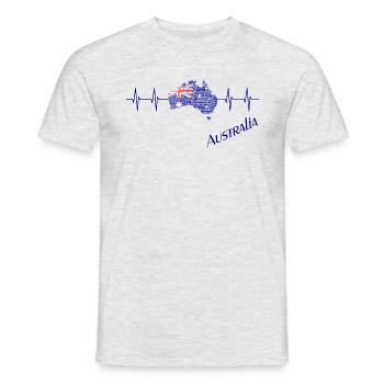 Australien, Australia, Down Under - Männer T-Shirt - Grau meliert - Vorne - AI Model Male 178 dark (178cm)