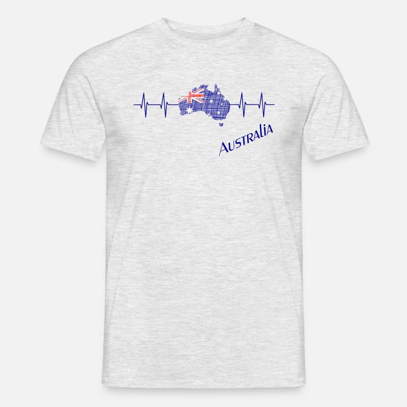 Australien, Australia, Down Under - Männer T-Shirt - Grau meliert