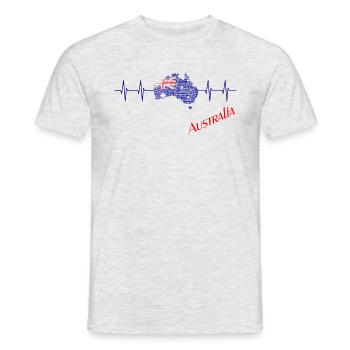 Australien - Australia - Männer T-Shirt - Grau meliert - Vorne - AI Model Male 178 dark (178cm)