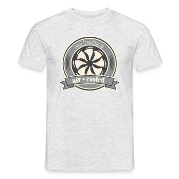 Oldtimer Air-cooled boxer engine Saying freedom - Men's T-Shirt - heather grey - Front - AI Model Male 178 dark (178cm)
