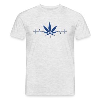 kiffen, weed, ganja, legalize it - Männer T-Shirt - Grau meliert - Vorne - AI Model Male 178 dark (178cm)