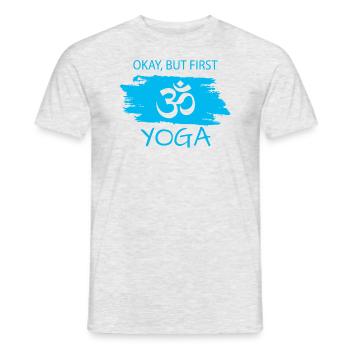 Yoga Namaste - Männer T-Shirt - Grau meliert - Vorne - AI Model Male 178 dark (178cm)