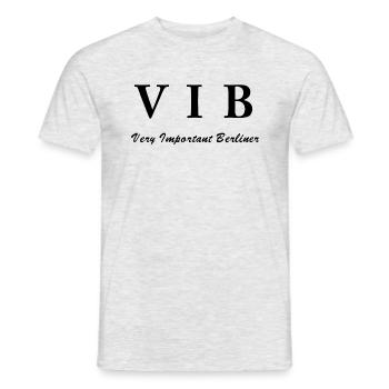Berlin, ich bin ein Berliner, VIB, Berlin VIP - Männer T-Shirt - Grau meliert - Vorne - AI Model Male 178 dark (178cm)
