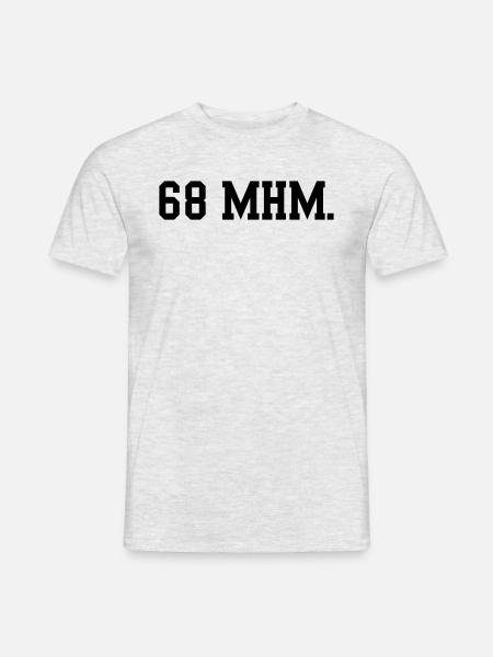 68-Mhm - Männer T-Shirt - Grau meliert