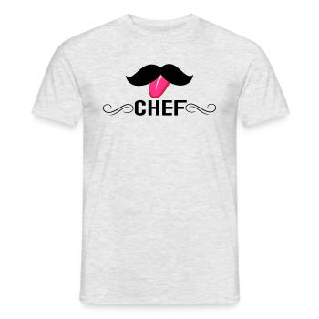 chef - T-shirt homme - gris chiné - Devant - AI Model Male 178 dark (178cm)