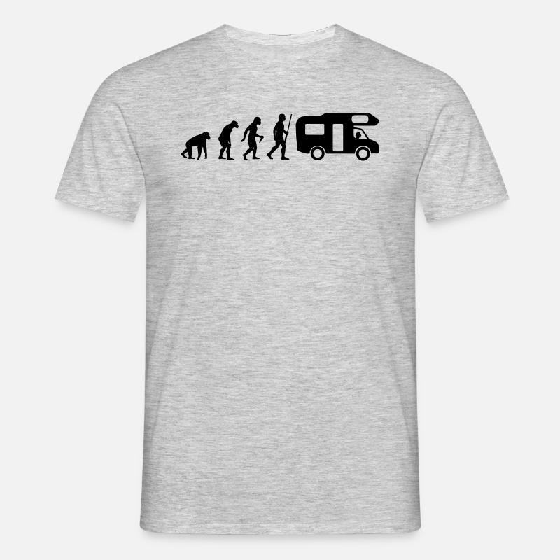 Camper Evolution - Männer T-Shirt - Grau meliert