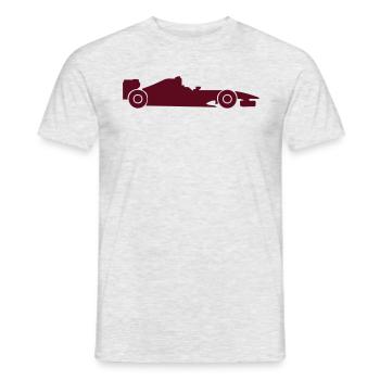 formule 1 voiture course 107 - T-shirt homme - gris chiné - Devant - AI Model Male 178 dark (178cm)