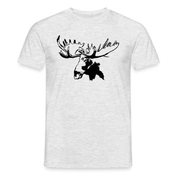 moose - elk - hunting - hunter - Men's T-Shirt - heather grey - Front - AI Model Male 178 dark (178cm)