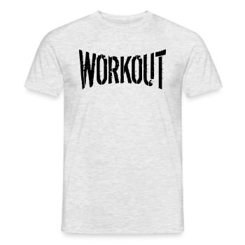 entraînement gymnase spray bête mode cool design t - T-shirt homme - gris chiné - Devant - AI Model Male 178 dark (178cm)