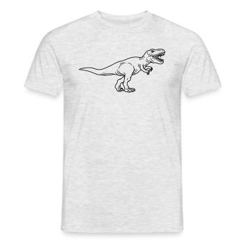 brüllen t-rex tyrannosaurus saurier rex fleischfre - Männer T-Shirt - Grau meliert - Vorne - AI Model Male 178 dark (178cm)