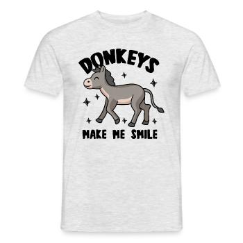Bauernhof Tier Esel Niedlich Maultier Natur - Männer T-Shirt - Grau meliert - Vorne - AI Model Male 178 dark (178cm)