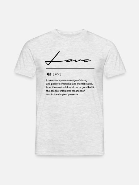 Love definition in black - Men's T-Shirt - heather grey